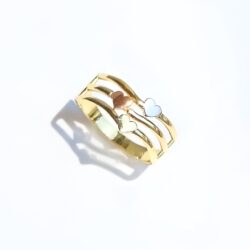 3 tone heart shape ring_