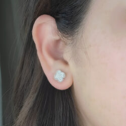 Clover diamond earrings 03