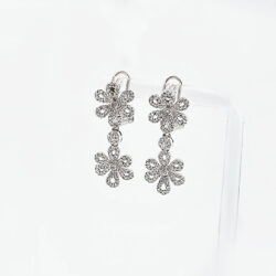 Doble flower diamond Earrings 02