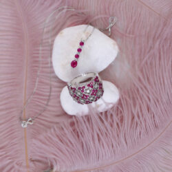 Flower Ruby diamond Ring 04