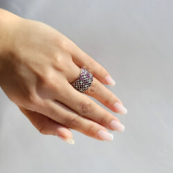 Flower Ruby diamond ring 03