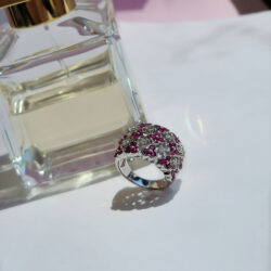 Flower ruby diamond ring 01