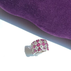 Flower ruby diamond ring 02