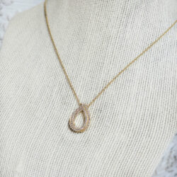 Open teardrop diamond pendant 02