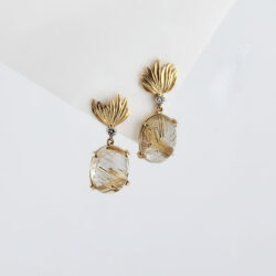 Rutilated quartz earrings_