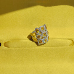 Yellow Sapphire and diamond ring_
