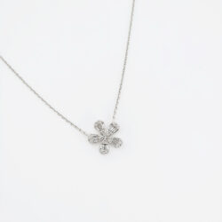 Daisy flower diamond pendant_(1)