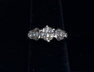 14K White Gold Round Brilliant Engagement Ring, 1.21CTTW