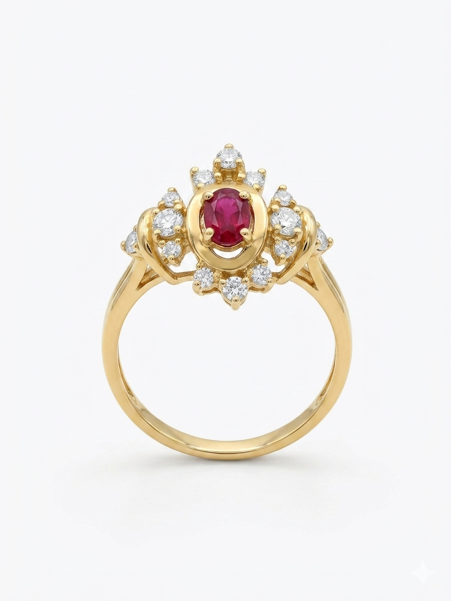 Pigeons Blood Ruby Ring