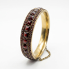 Checkerboard Garnet Bangle