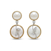 button pearl and dia earrings