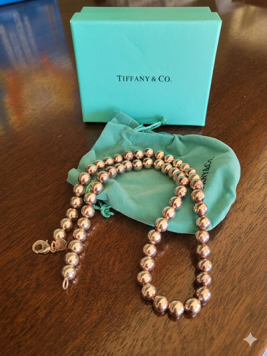 Vintage Sterling Silver Tiffany & Company Bead Necklace