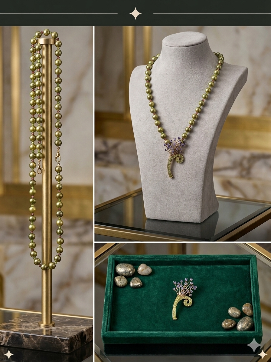 Shown with Floral Brooch which is Sold Separately