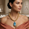 Pear Blue topaz on model