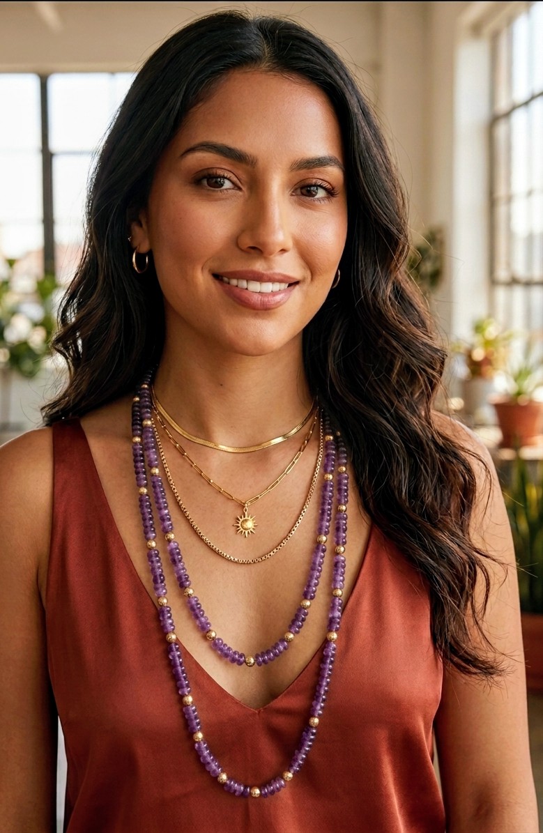 amethyst neck on latina