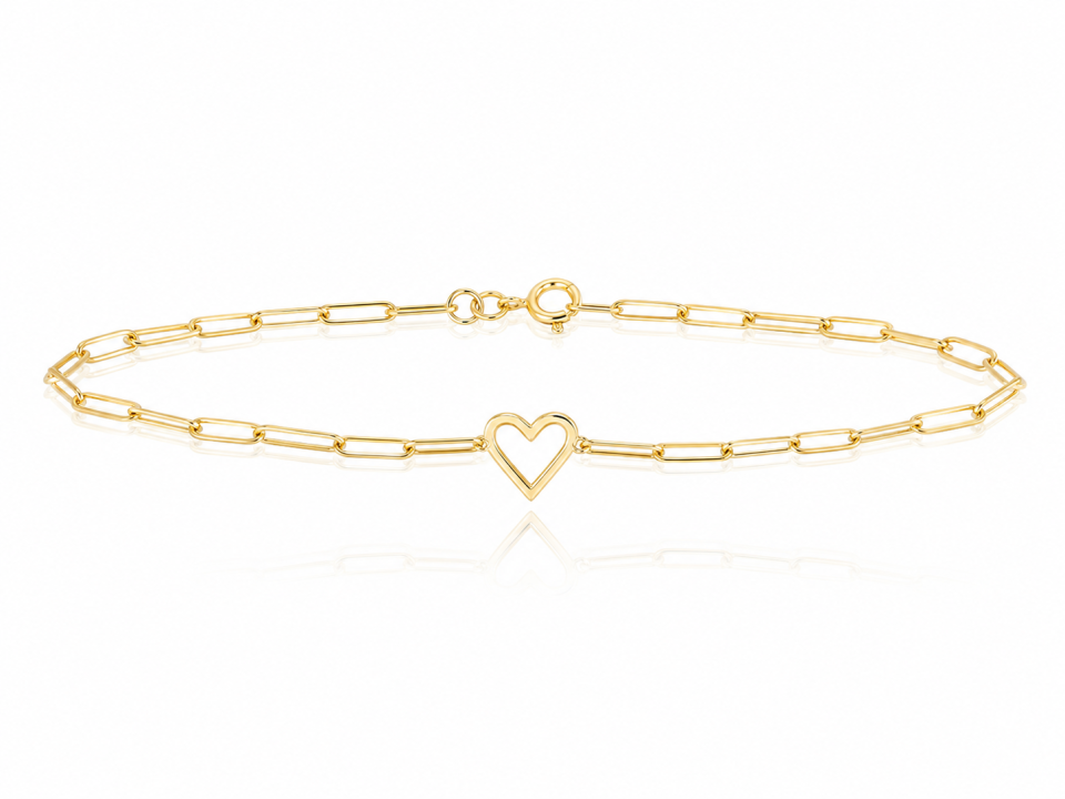 Heart/Paperclip Bracelet
